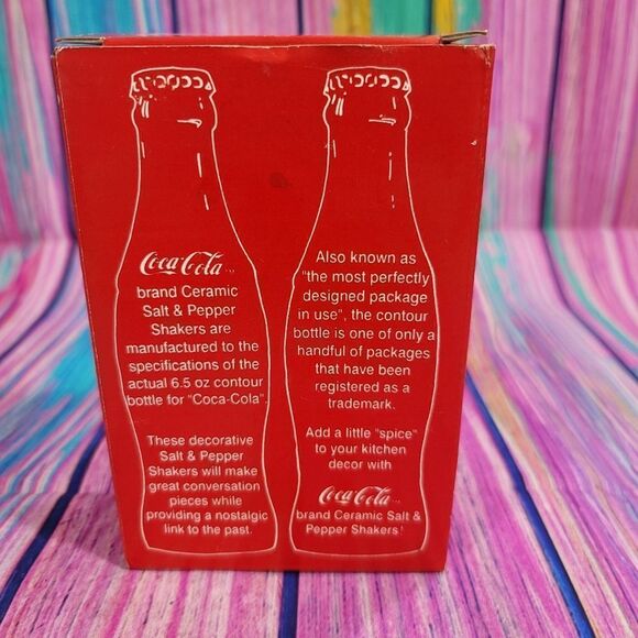 Vintage Coca-Cola Salt and Pepper Shakers From 1996 - NIB - Picture 2 of 8